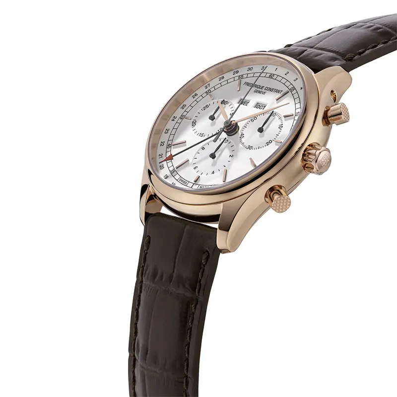Frederique Constant Classics Chronograph Quartz White Dial Men's Watch- FC-296SW5B4